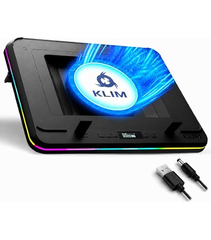 Amazon.co.jp: KLIM Ultimate - LED リム付き RGB ノートパソコン冷却